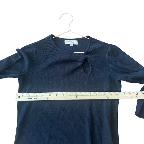 Philosophy Black Peekaboo Long Sleeve Sweater - Size Small - Picture 6 of 6